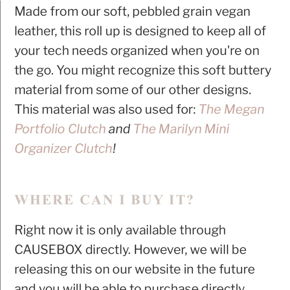 Glass Ladder And Co Katherine Vegan Leather Tech Organizer Roll - Picture 9 of 13